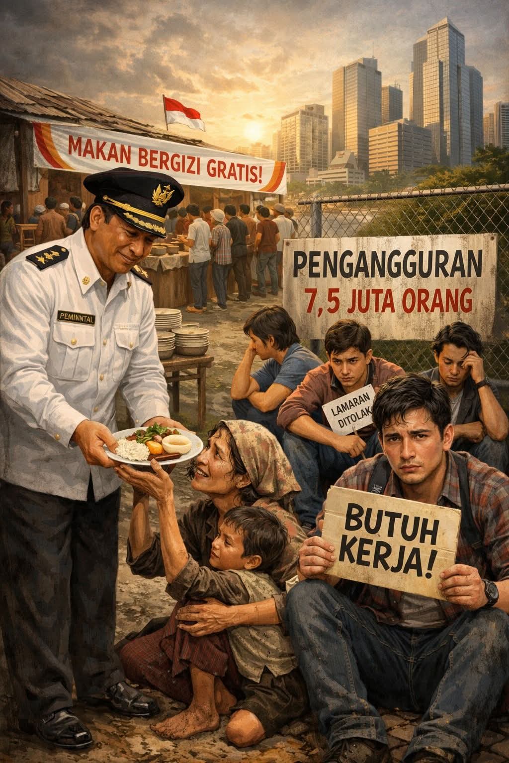 MBG Lebih Mendesak, Lapangan Kerja Nanti Dulu Ya!