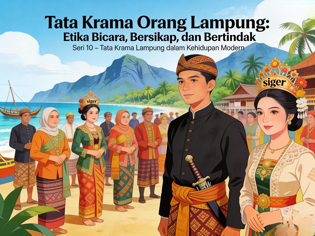 Tata Krama Orang Lampung Etika Bicara, Bersikap, dan Bertindak. Seri – 10 – Tata Krama Lampung dalam Kehidupan Modern. Oleh: Mohammad Medani Bahagianda *)