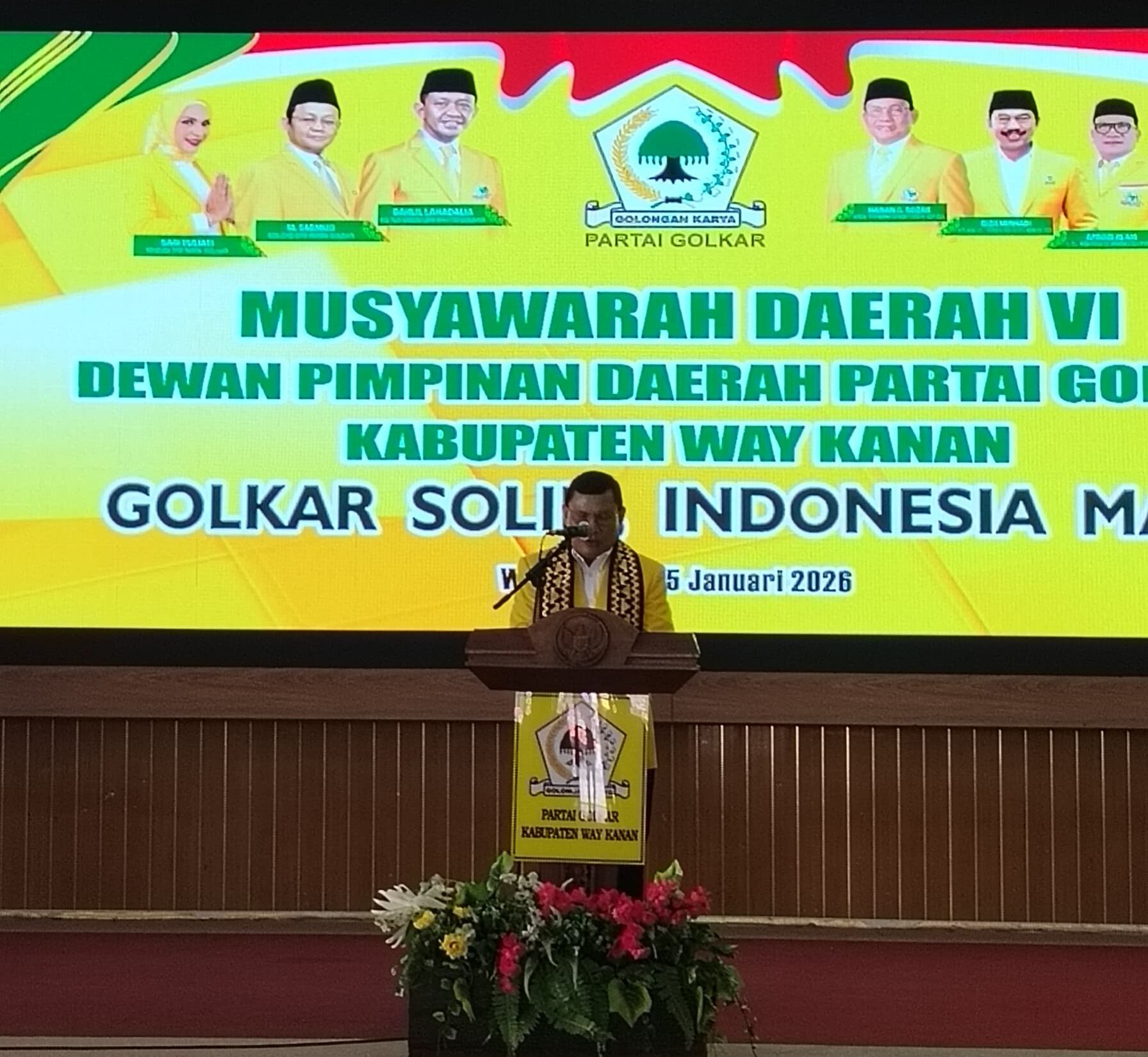 Musda VI Partai Golkar Way Kanan, Hanan A Rozak: Golkar Harus Solid Untuk Kemenangan Pemilu Mendatang