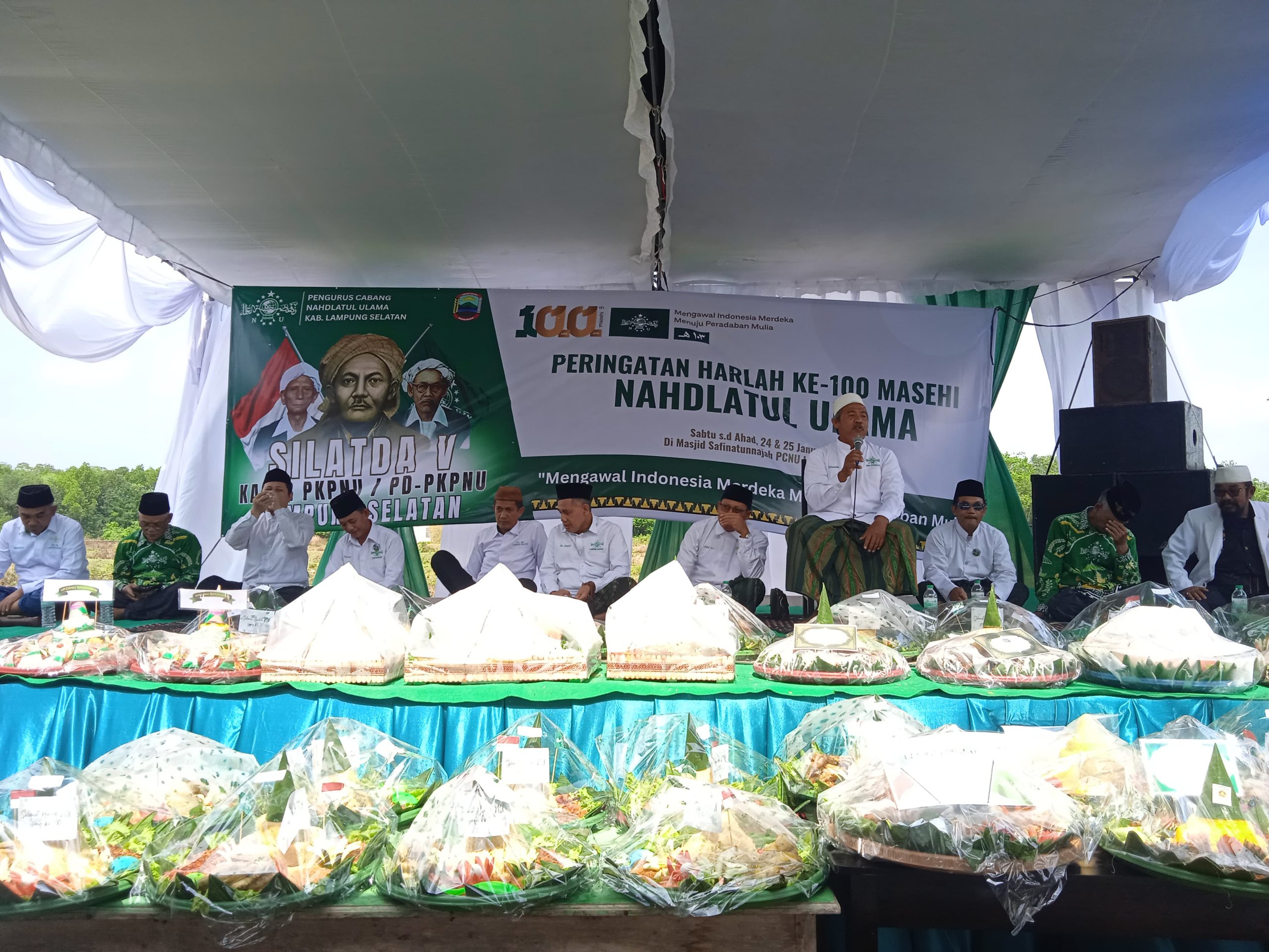 Satu Abad NU, Ribuan Kader Penggerak Lampung Selatan ‘Laku Tirakat’ di Masjid Safinatunnajah