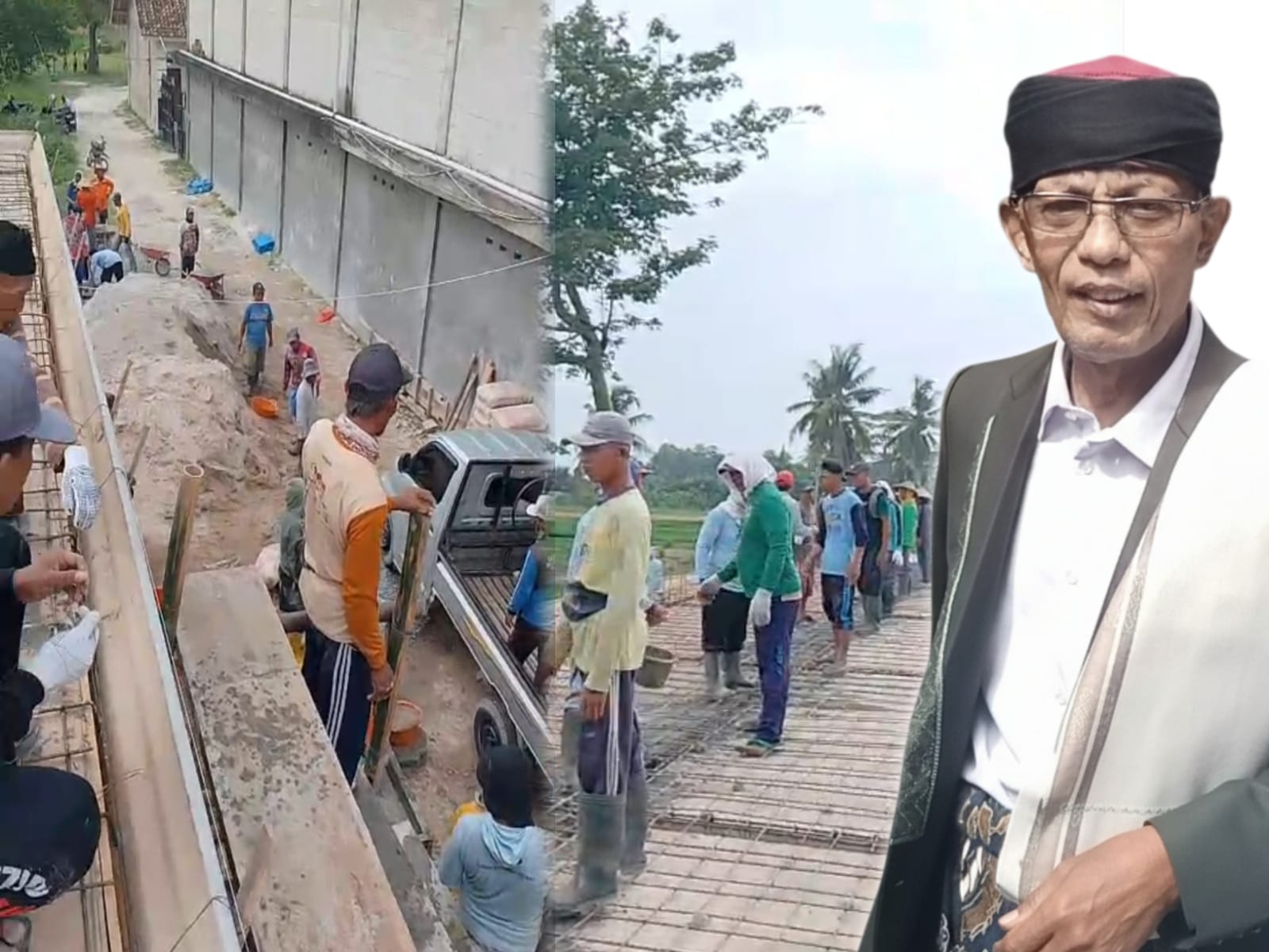 Jalankan Amanat Sanad, KH RM Soleh Bajuri Pimpin Pengecoran Gedung Kholwat Thariqah