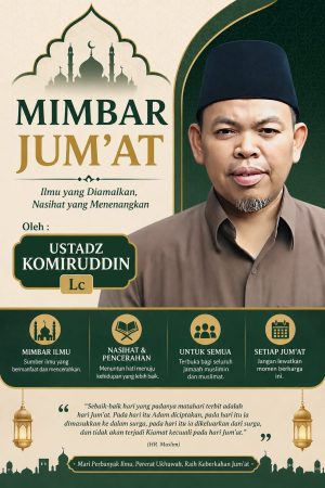 Mimbar Jum’at: Taubat Diterima, Konsekuensi Tetap Berlaku.Tadabbur Surat Al-A’raf Ayat 23–25.Oleh : Ustadz H. Komiruddin Imron, Lc *)