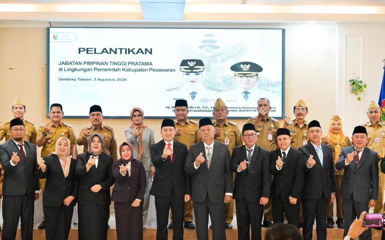 Bupati Pesawaran Lantik 11 PJTP, Jayadi Yasa Emban Jabatan Baru Sebagai Kepala Dinas Pemberdayaan Masyarakat dan Desa