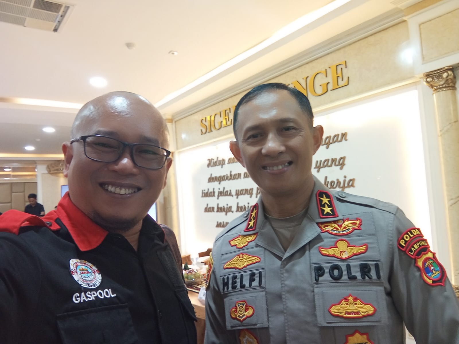 Ketua Gaspool Lampung Apresiasi Polda Lampung, Aplikasi SIGER Presisi sangat membantu Masyarakat